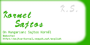 kornel sajtos business card