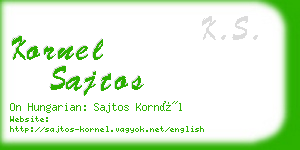 kornel sajtos business card